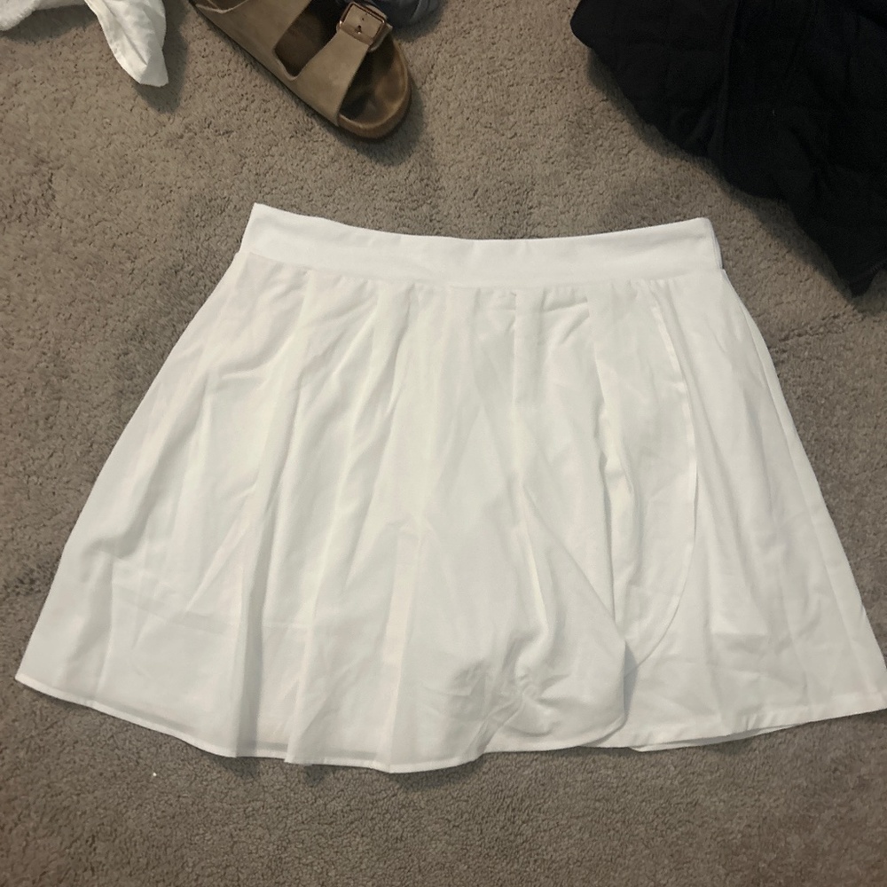 J crew white ruffle tennis skirt NWT